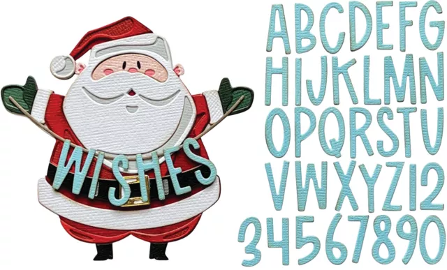 Sizzix Thinlits Stanzschablone "Santa Greetings Colorize by Tim Holtz"