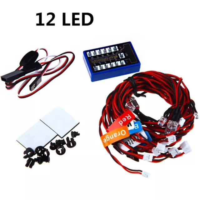 12 LED Multi-color Flashing Light Lamp System for Hobby RC Car Robotic