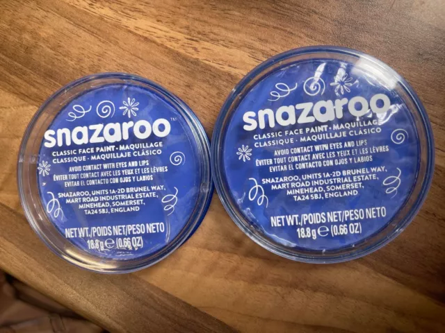 2X Snazaroo Face Paint SKY BLUE- 18ml