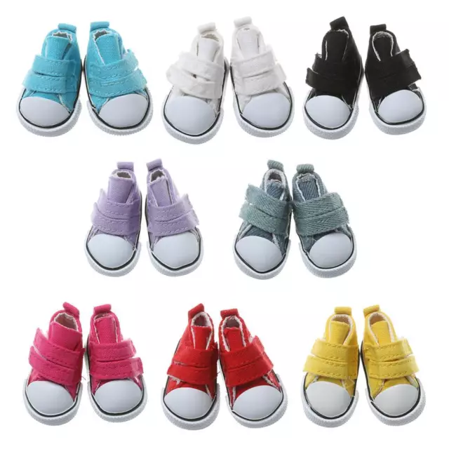 Props High Top Plimsolls Denim Canvas Mini Sneakers Toys Accessories Doll Shoes