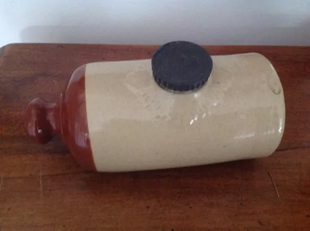 Vintage Heavy Stoneware Hot Water Bottle Lovatt's Langley Ware England