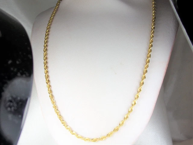 10k Yellow Gold .417 Rope Style Chain 22" Fine Necklace