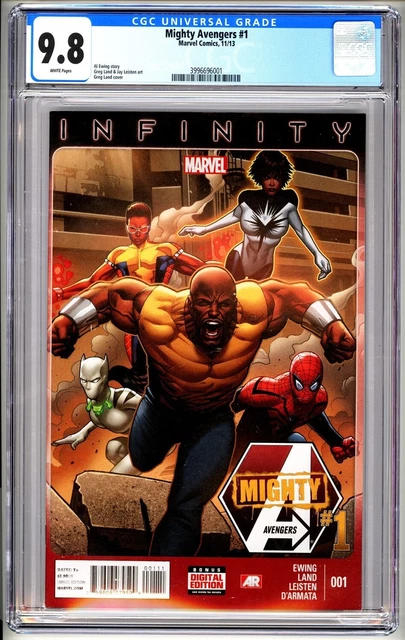 MIGHTY AVENGERS #1 CGC 9.8 NM/MT 1st Monica Rambeau as Spectrum Captain MarvelWP