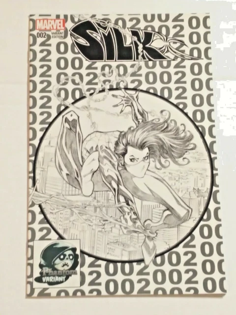 🕷Marvel Silk #2 B&W Phantom sketch variant! Todd Nauck ASM #300 homage🕷 NM+