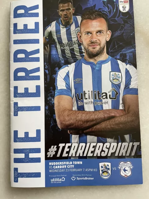 HUDDERSFIELD TOWN v CARDIFF CITY 2021-22 CHAMPIONSHIP MATCH PROGRAMME,.,..