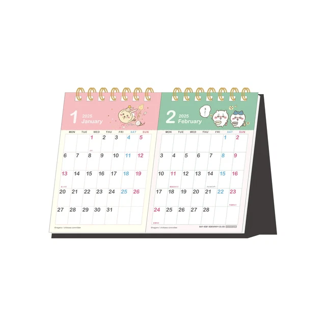 SUNSTAR STATIONERY CHIIKAWA 2025 Desk Calendar 2 Months S8521280 From