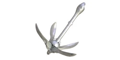 Grappling Anchor (Galvanized Iron, 1.5Lb),2.032 L x 4.572 W x 19.05 H cm