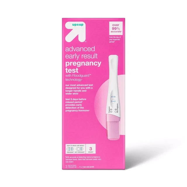 up & up™ 3-Boxes Early Result Pregnancy Test - (9 Tests Total) *Dented Boxes*