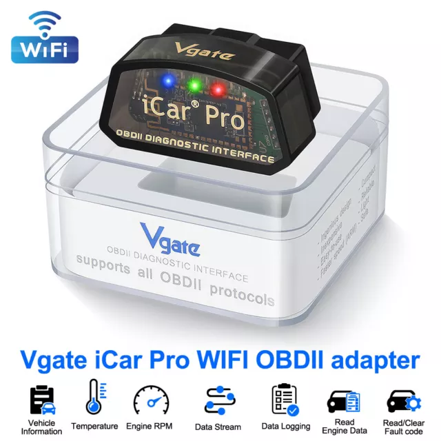 Vgate iCar 2 ELM327 WiFi OBD2 OBDII Car Diagnostic Scanner Reader- IOS Android 2