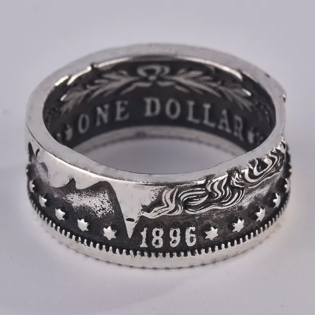 Morgan Silver Dollar Coin Ring Americana New York 2