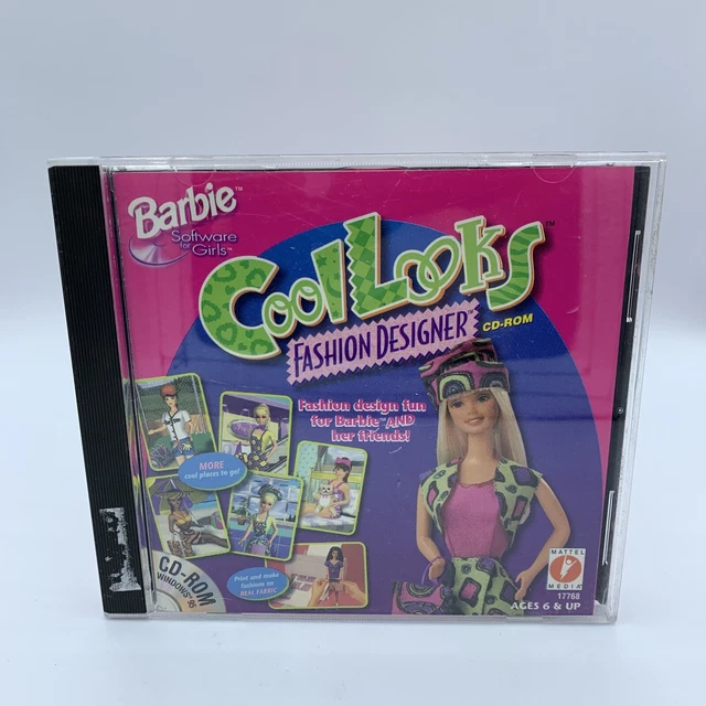 Barbie Cool Looks Fashion Designer CD-ROM (PC, 1997)