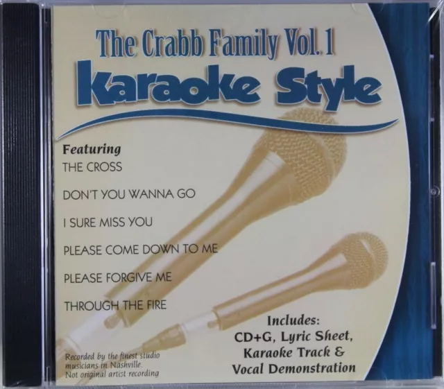 The Crabb Family Volume 1 Christian Karaoke Style NEW CD+G Daywind 6 Songs