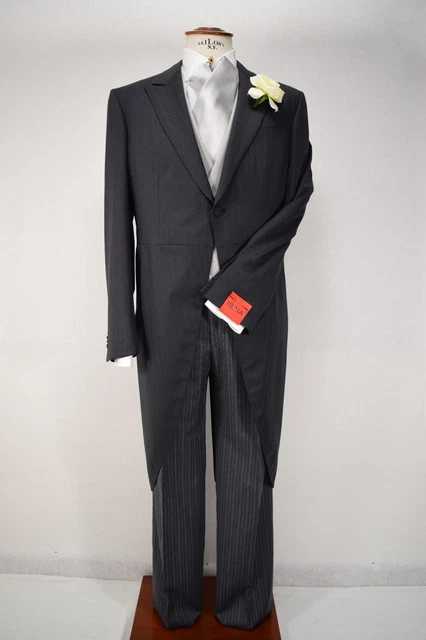 ISAIA ABITO UOMO TIGHT classico cerimonia LANA grigio tg. 48 62 IT