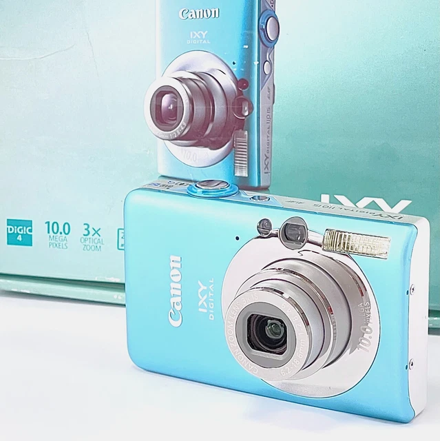[EXC+5] Canon IXY DIGITAL 110 IS Digital camera 10.0MP Blue 3x zoom w/ Box