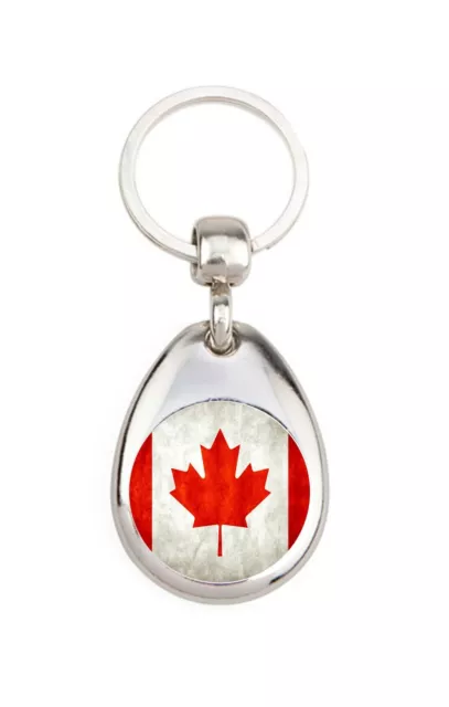 Porte clé en métal - Drapeau Flag Echarpe Maillot Canada CA