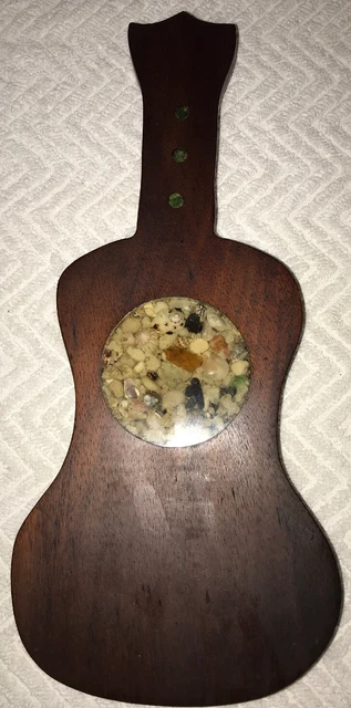 Hawaiian Koa Wood Ukulele Shape With Shell Inlay Hawaii Big Island Acacia Hawaiian Koa Wood Ukulele Shape With Shell Inlay Hawaii Big Island Acacia