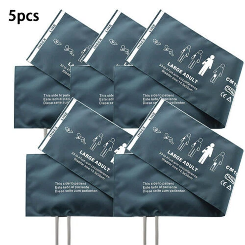 5pcs Large Adult Double Hose-tube Blood Pressure Cuff Arm Circumference 25-35cm
