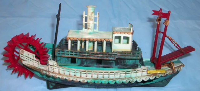 Penn Plax Sunken Paddlewheeler II Aquarium Bubbler Decoration 1975 NR