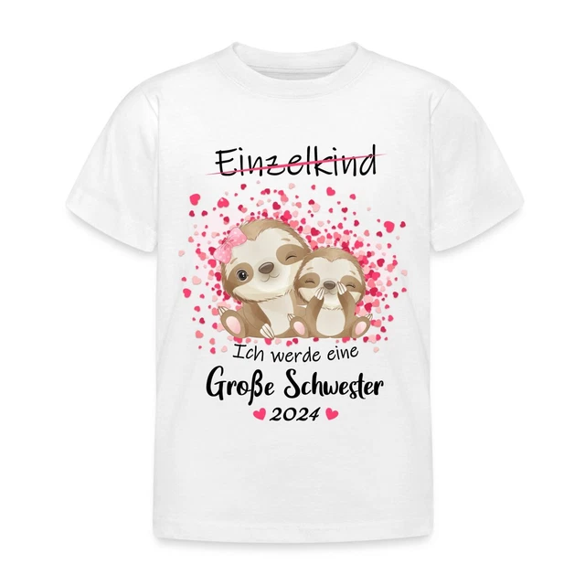T-shirt sorella maggiore 2024 dolce bradipo regalo idea regalo bambini