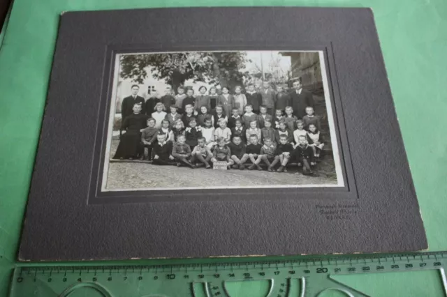 tolles altes großes Klassenfoto - Schulklasse 1931/32 Nahoretitz  Sudeten  ??