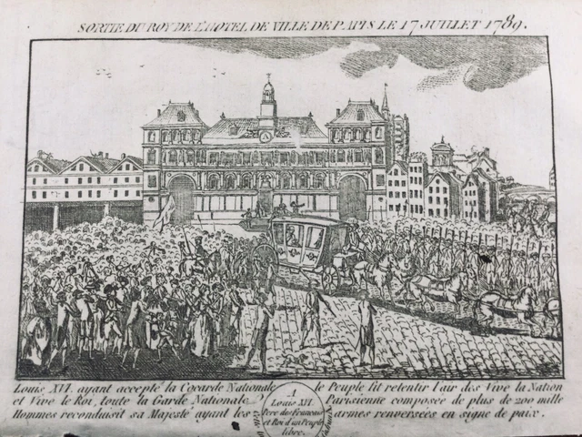 Gravure Originale Place De L’Hôtel De Ville 1789 Paris - Révolution Française, édition 1798, Foulon De Douai