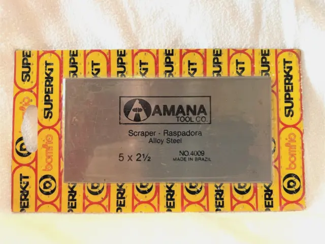 Paquete raspador de gabinete de acero AMANA Tool Co 5"" por 2 1/2"" de 2 herramientas de madera n.o 4009