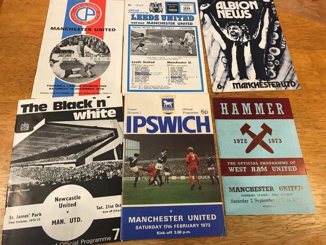 40 Manchester United Away Programmes (12 x 1971/72) (16 x 72/73)  (12 x 1973/74)