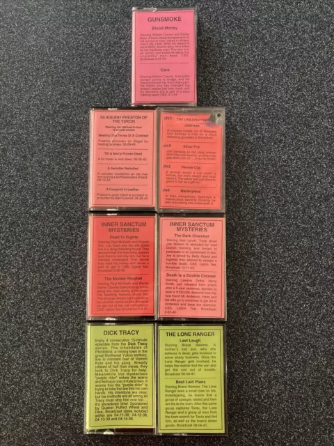 Collection of Old Time Radio Show Cassette Tapes Like Set Of 7