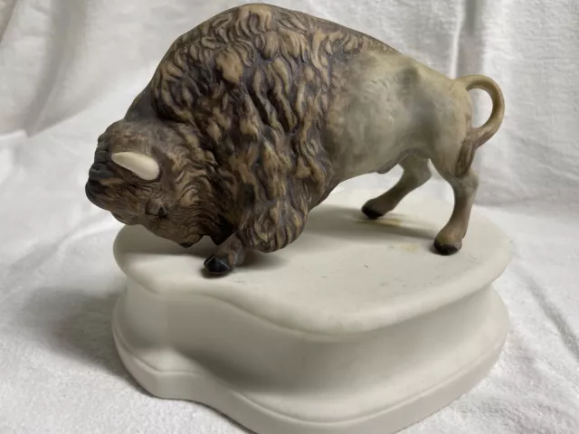 CYBIS AMERICAN BUFFALO BISON Figurine By Cybis USA Trenton, NJ circa 1968