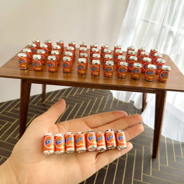 100PC 1:12 Scale Dolls House Refrigerator Filling Canned Soda Drinks Miniatures