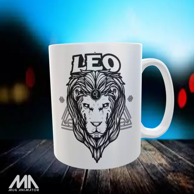 Leo Coffee Mug Zodiac Star Sign Horoscope Birthday Gift