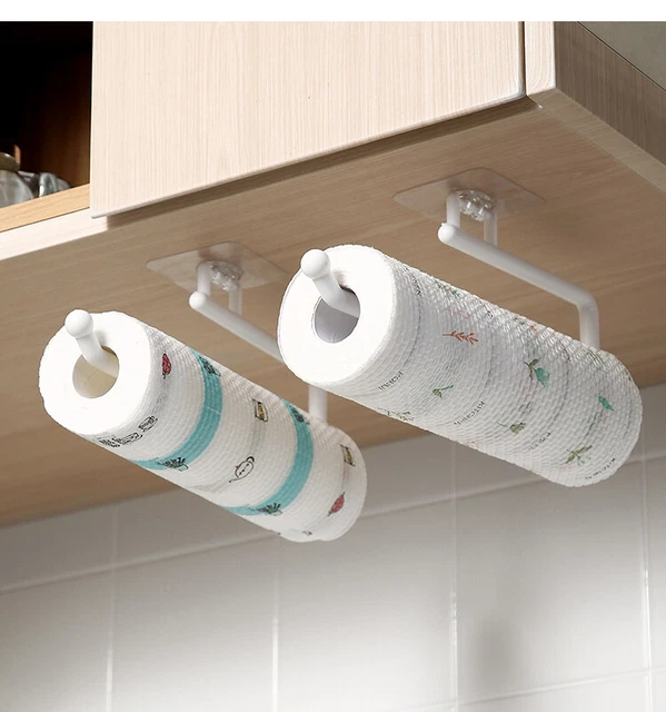 KITCHEN ROLL HOLDER Paper Toilet Towel Under Shelf Storage Rack