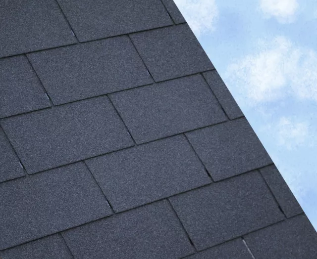 SUPER Felt Roofing Shingles | Shed Roof Shingles | BLACK RECTANGULAR TAB 2.42SQM