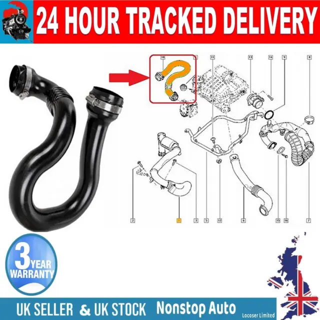 Turbo Intercooler Hose Pipe For  Renault Trafic 2.0 Dci  8200760918