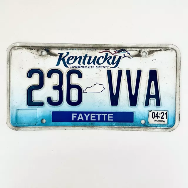 2021 United States Kentucky Fayette County Passenger License Plate 236 VVA