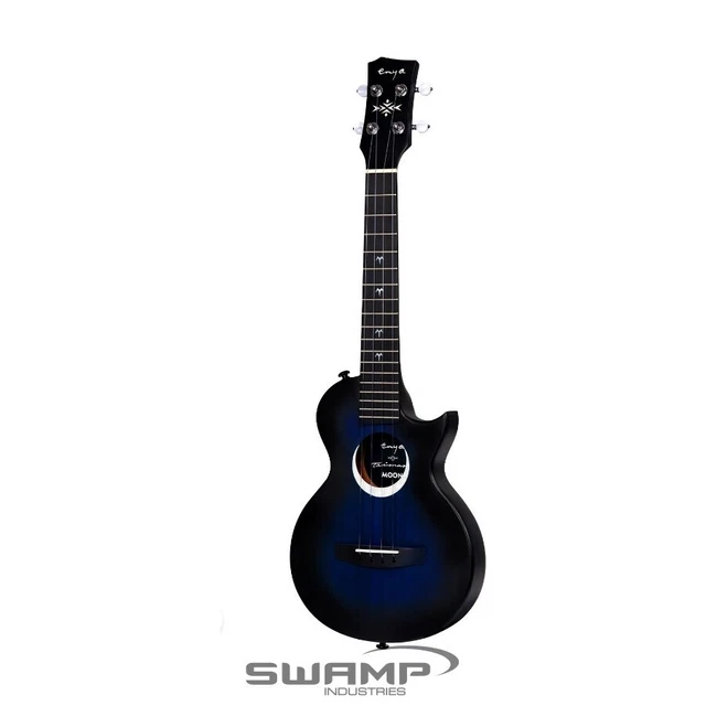 Enya Taimane Moon Signature Tenor Ukulele with AcousticPlus Pickup Blue 4-String