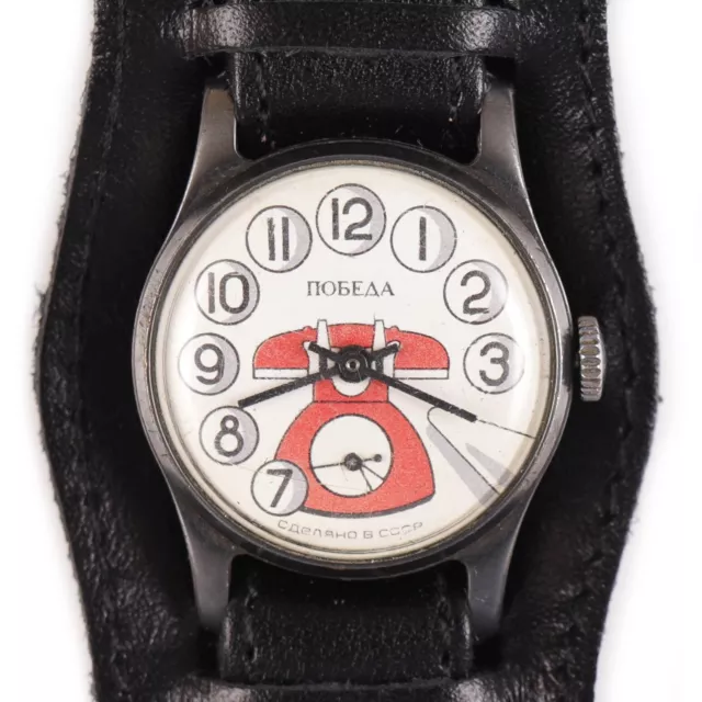 Raro Pobeda 2602 15 Joyas Vintage Soviético Mecánico Reloj de Pulsera Urss