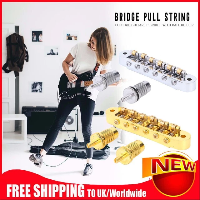 Tune-O-Matic Electric Guitar Bridge Roller Saddle with Screws for LP EPI Guitar