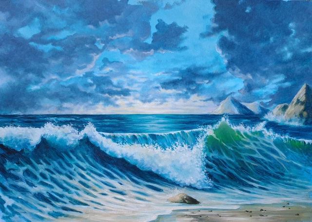 Marina di Giuseppe Aldi olio su tela 50x70