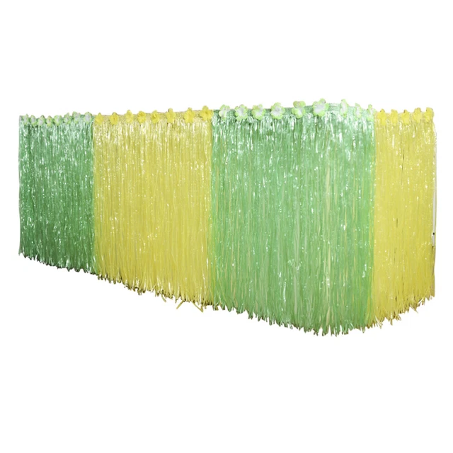 276x75cm Hawaiana Fiesta Falda Mesa Plástico Escritorio Falda para Luau