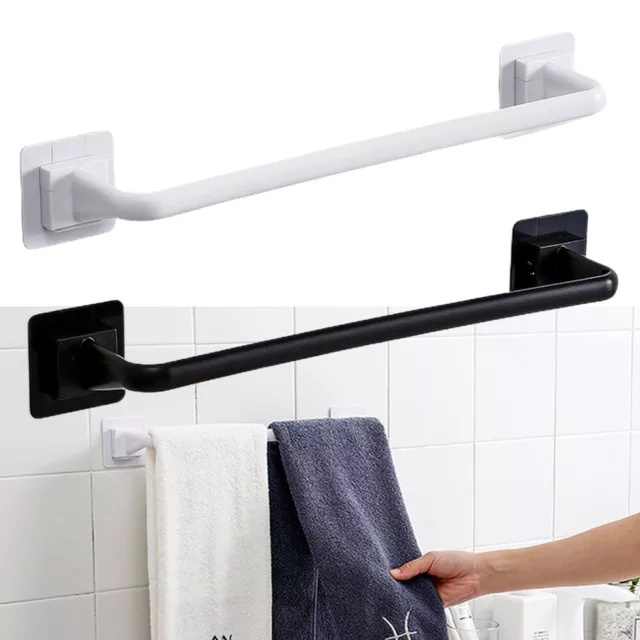 Hot Towel Rack Holder Bathing Clothing Free Punching Rail Rack Self-taping Shelf