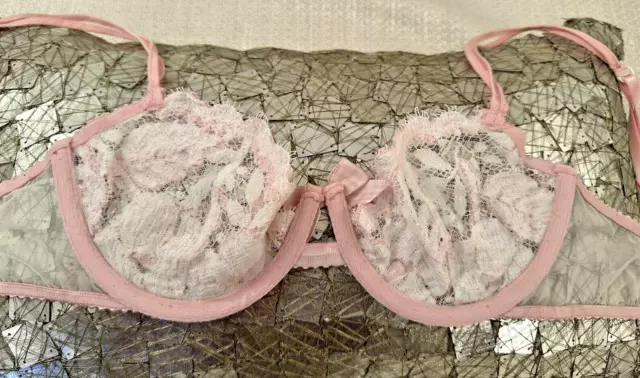 Victorias Secret Luxe Lingerie Unlined Floral Embroidered Bra 2