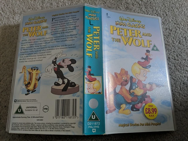PETER AND THE Wolf VHS Video Disney £7.99 - PicClick UK