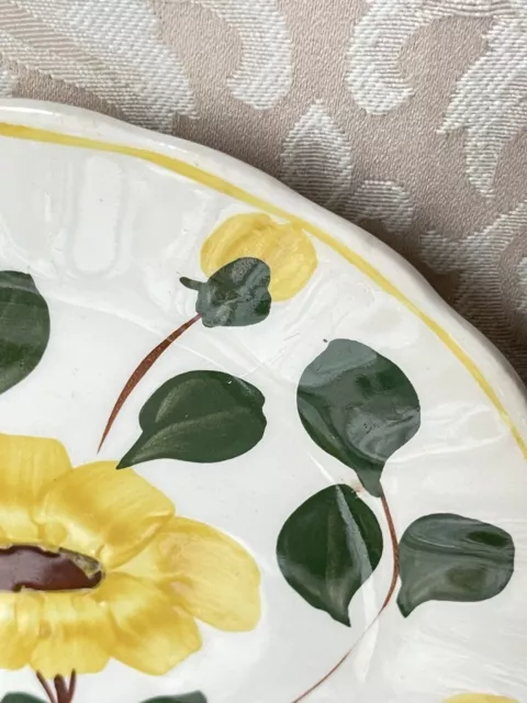 Blue Ridge Southern Pottery Hand Painted Under Glaze Dessert Plates Floral ~ 2 3