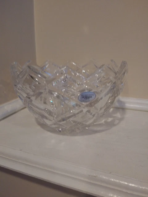 VTG Gorham Round Bowl 6" Northridge Full Lead Crystal Cut Glass Germany NIB