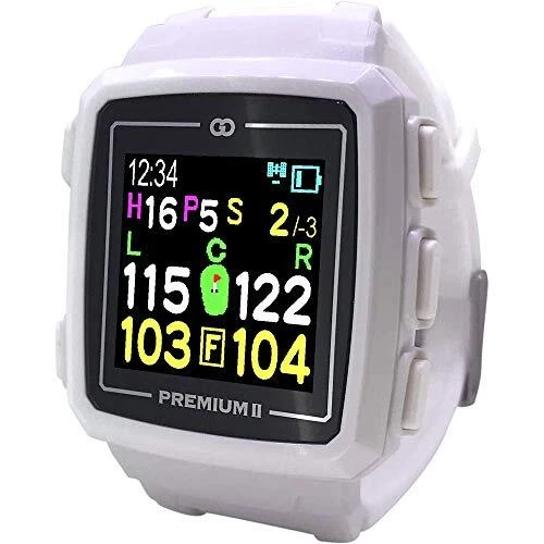 Greenon (Green On) G014W The Golf Watch Premium II [White] 1M Accuracy Michibiki
