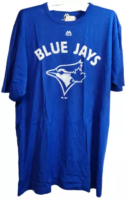Majestic Men's Toronto Blue Jays Counter Short-Sleeve T-Shirt LARGE DEEP ROYAL