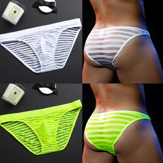 MEN ICE SILK Ultra-Thin Briefs Bulge Pouch Sexy Panties Low-Waist Underwear  $6.26 - PicClick AU