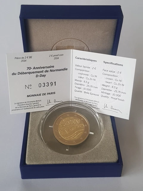 France 2 €uro commémorative 2014 BE/PROOF "Première Guerre mondiale 1914-1918"