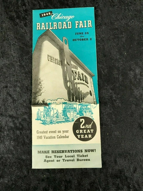 1949 Chicago Railroad Fail Pamphlet Brochure